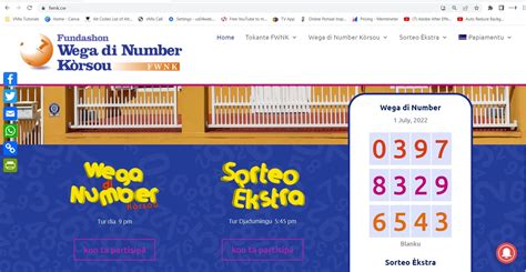 wega di number wnk|Resultado di sorteo FWNK .